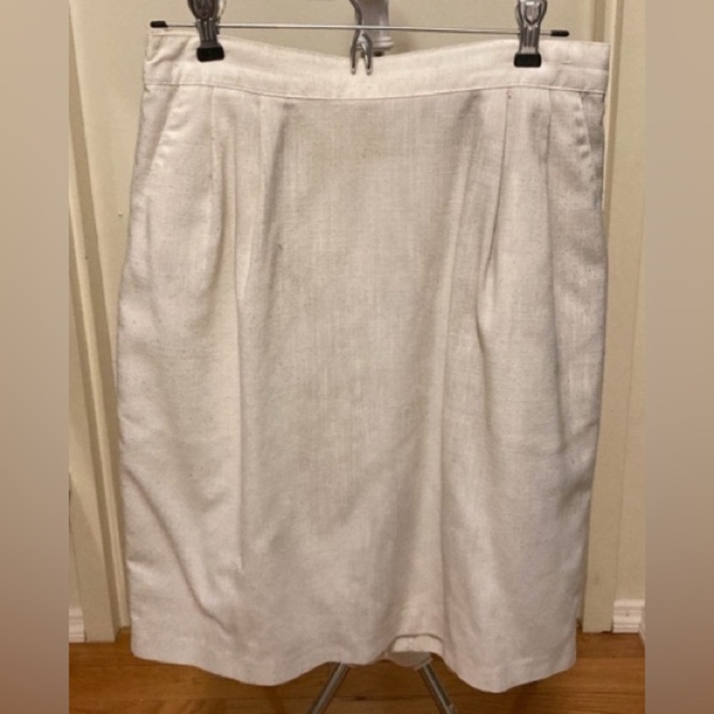 Sag Harbor White Fully Lined Mini Skirt with Pockets Size 12P
